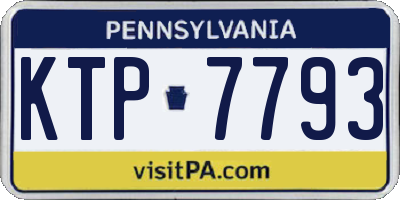 PA license plate KTP7793