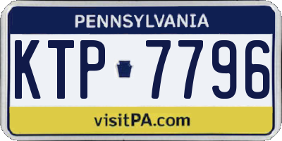 PA license plate KTP7796