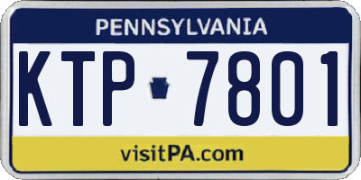 PA license plate KTP7801