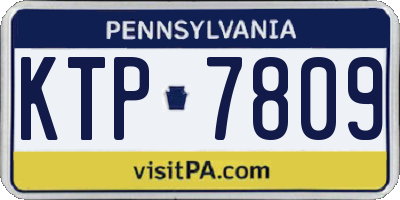 PA license plate KTP7809