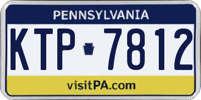 PA license plate KTP7812