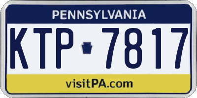 PA license plate KTP7817