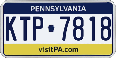PA license plate KTP7818