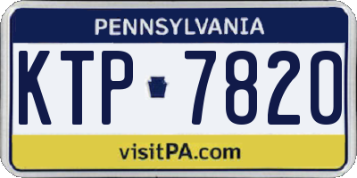 PA license plate KTP7820