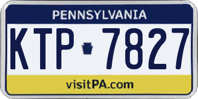 PA license plate KTP7827