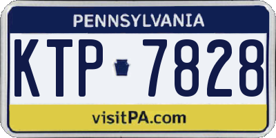 PA license plate KTP7828