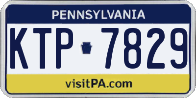 PA license plate KTP7829