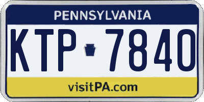 PA license plate KTP7840