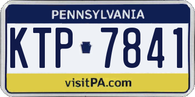 PA license plate KTP7841