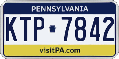 PA license plate KTP7842