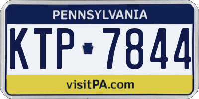 PA license plate KTP7844