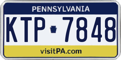 PA license plate KTP7848