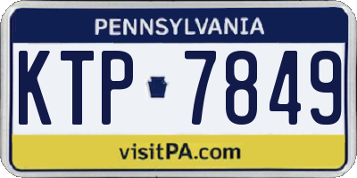 PA license plate KTP7849