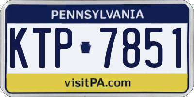 PA license plate KTP7851