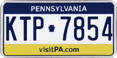 PA license plate KTP7854