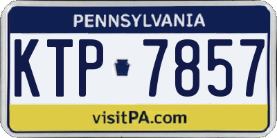 PA license plate KTP7857