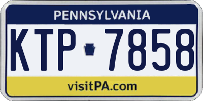 PA license plate KTP7858