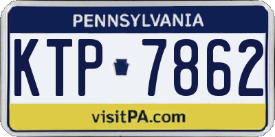 PA license plate KTP7862