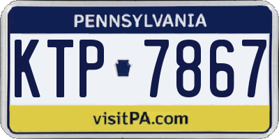 PA license plate KTP7867