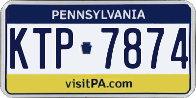 PA license plate KTP7874