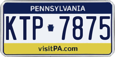 PA license plate KTP7875