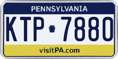 PA license plate KTP7880