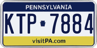 PA license plate KTP7884