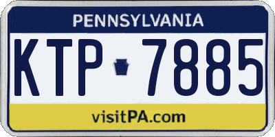 PA license plate KTP7885