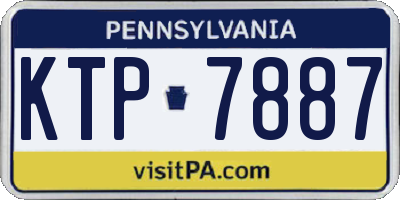 PA license plate KTP7887