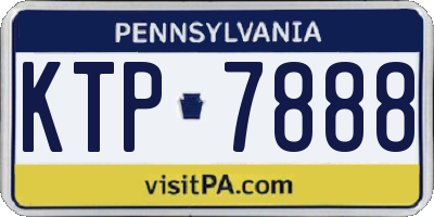 PA license plate KTP7888