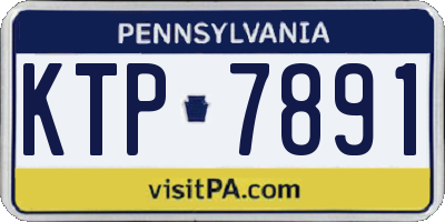 PA license plate KTP7891