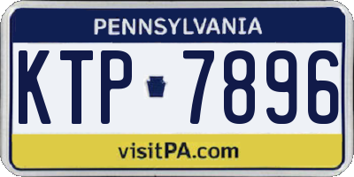 PA license plate KTP7896