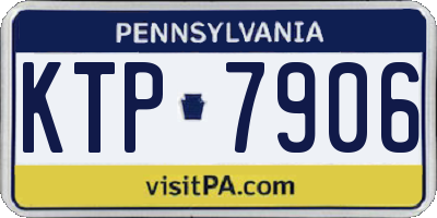 PA license plate KTP7906