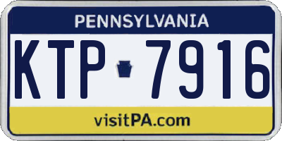 PA license plate KTP7916