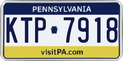 PA license plate KTP7918