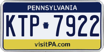 PA license plate KTP7922