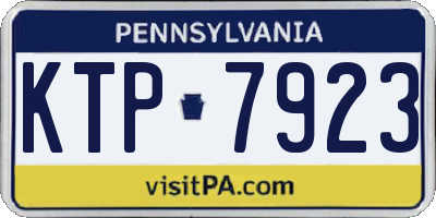 PA license plate KTP7923