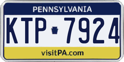 PA license plate KTP7924