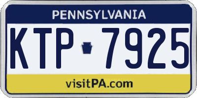 PA license plate KTP7925