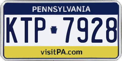 PA license plate KTP7928