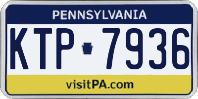 PA license plate KTP7936