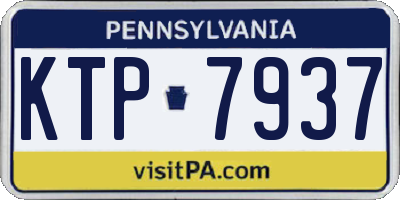 PA license plate KTP7937