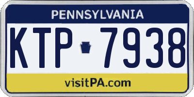 PA license plate KTP7938