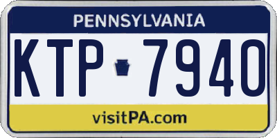 PA license plate KTP7940