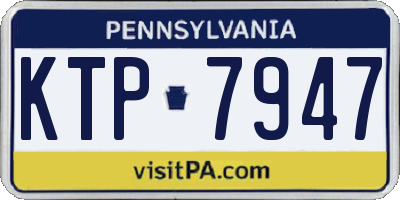 PA license plate KTP7947