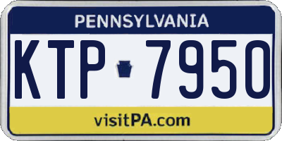 PA license plate KTP7950