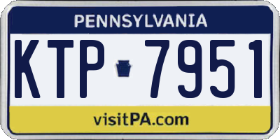 PA license plate KTP7951