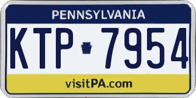 PA license plate KTP7954