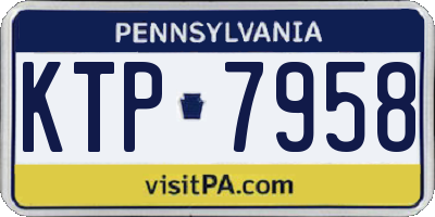 PA license plate KTP7958