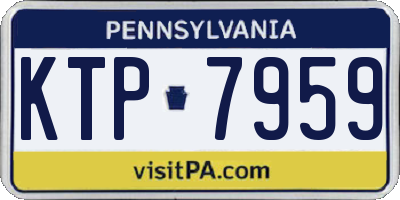 PA license plate KTP7959